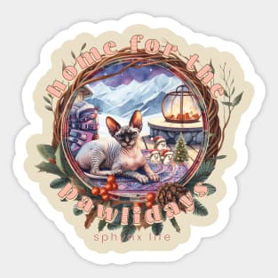 Home For The Holidays Aspen Sphynx Life 24S Sticker